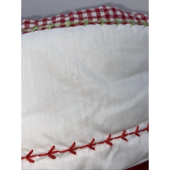 Pottery Barn Kids Christmas Stocking Red with White Stripes Holiday Quilted 2017 - Picture 4 of 12